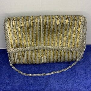 Vintage Beaded Mister Ernest Beaded Handbag w/ Beaded Strap Made in Hong Kong